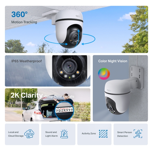 TP Link Tapo C510W Outdoor Pan/Tilt Security WiFi Camera - Image 10